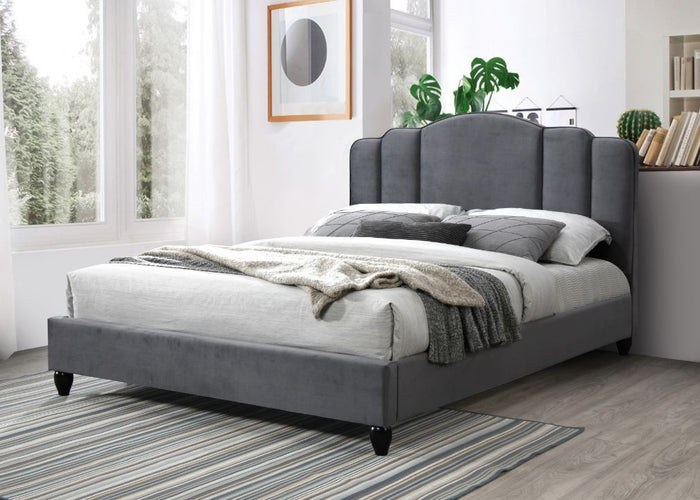 Giada Upholstered Bed (Grey)