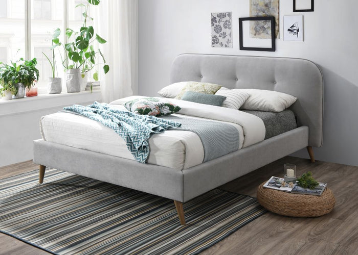 Graves Upholstered Bed (Grey)