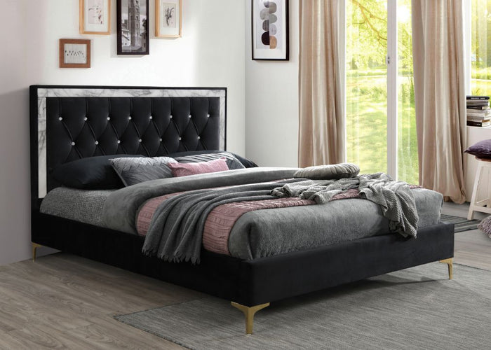 Rowan Upholstered Bed (Black)
