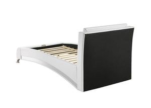 Jeremaine Upholstered Platform Bed (Glossy White)