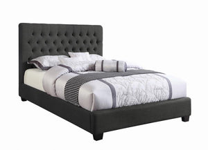 Chloe Tufted Upholstered Bed (Charcoal)