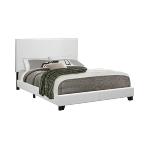Mauve Upholstered Bed (White)