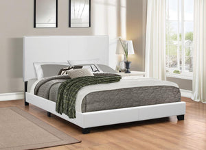 Mauve Upholstered Bed (White)