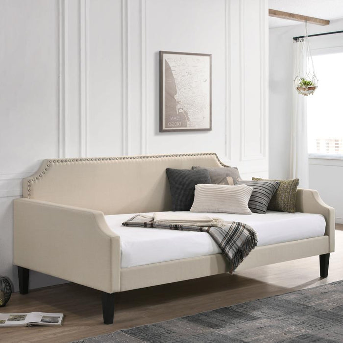 Olivia Upholstered Twin Daybed (Taupe)