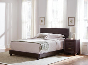 Dorian Upholstered Bed (Brown)