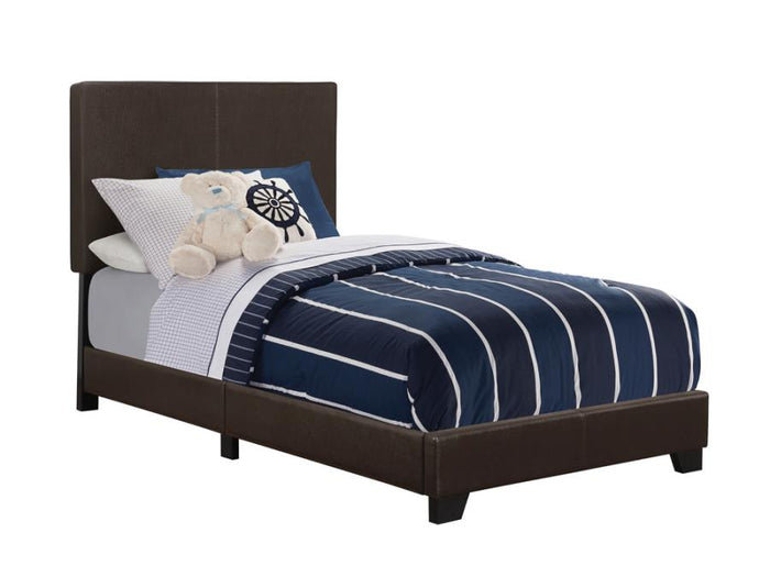 Dorian Upholstered Bed (Brown)