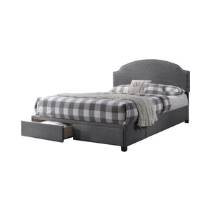 Niland 2-drawer Upholstered Storage Bed (Charcoal)