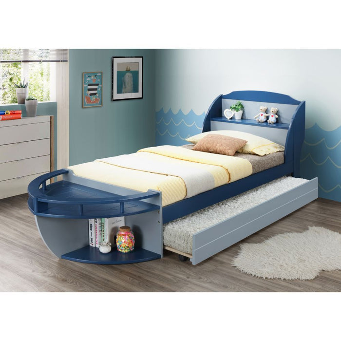 Neptune II Twin Bed (Grey/Navy)