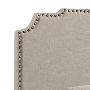 Tamarac Upholstered Nailhead Full Bed (Beige)