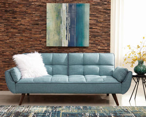 Caufield Biscuit-Tufted Sofa Bed (Blue)