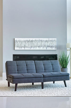 Greeley Foldable Split Back Sofa Bed (Grey)