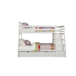 Jason Twin/Full Bunk Bed with Trundle (White)