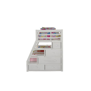 Jason Twin/Full Bunk Bed with Trundle (White)