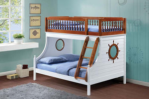 Farah Twin/Full Bunk Bed (Oak/White)