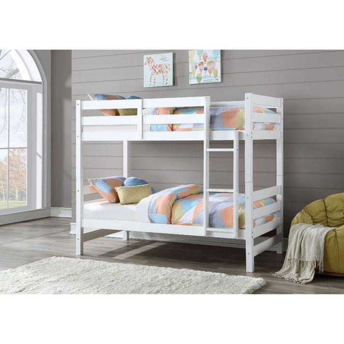 Ronnie Twin Bunk Bed (White)
