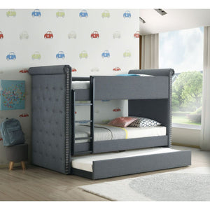 Romana II Bunk Bed & Trundle (Twin/Twin) (Grey)