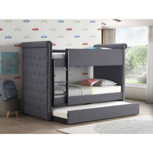 Romana II Bunk Bed & Trundle (Twin/Twin) (Grey)