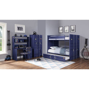 Cargo Twin Bunk Bed & Trundle (Blue)