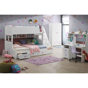 Meyer Twin/Full Bunk Bed (White)