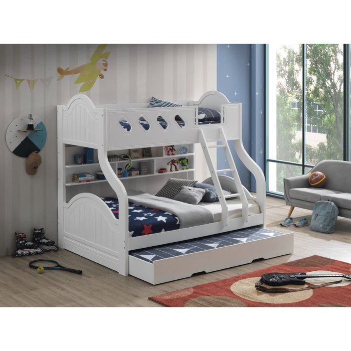 Grover Twin/Full Bunk Bed (White)