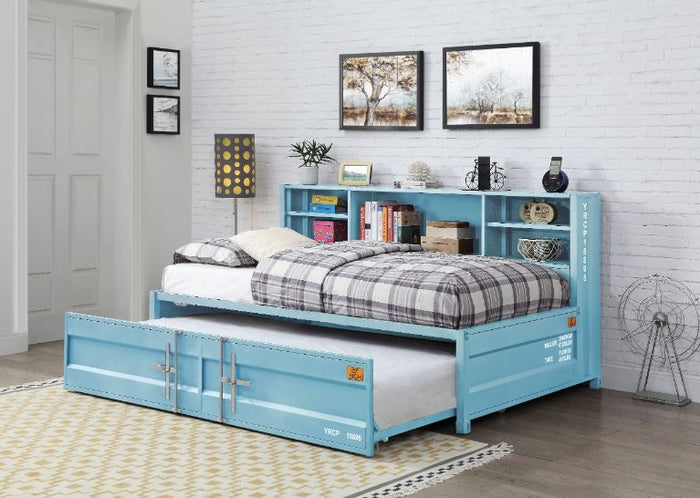 Cargo Day Bed with Trundle (Aqua)