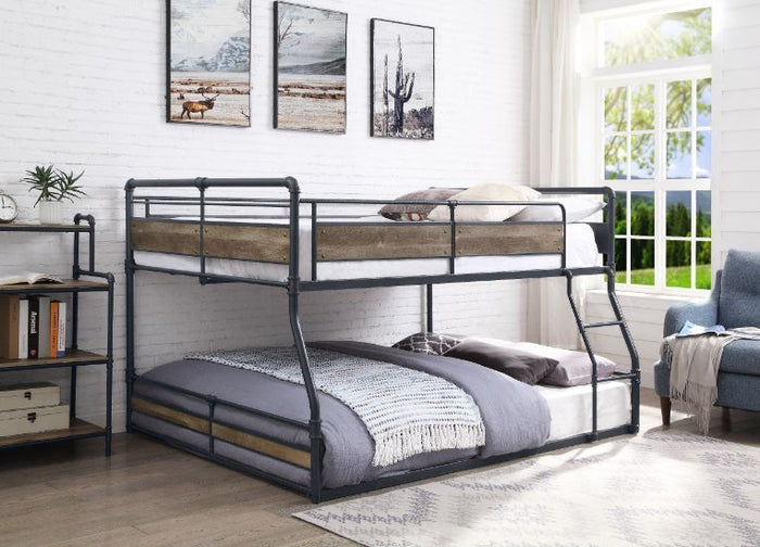 Cordelia Full/Queen Bunk Bed (Sandy Black)