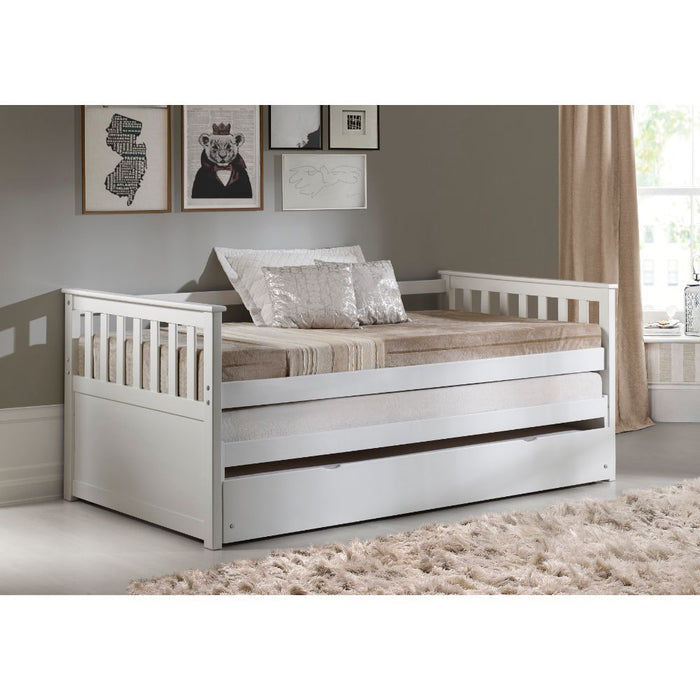 Cominia Day Bed with Trundle (White)