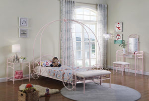 Massi Twin Canopy Bed (Powder Pink)