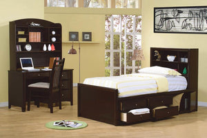 Phoenix Bookcase Bed with Underbed Storage (Cappuccino)