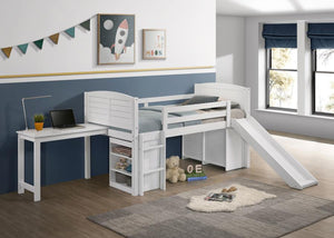 Millie Twin Workstation Loft Bed (White)