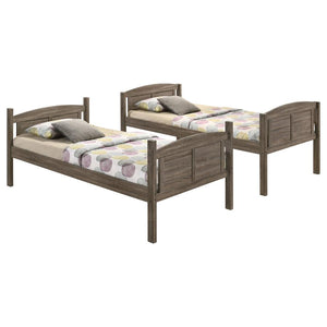 Flynn Rustic-style Bunk Bed (Weathered Brown)