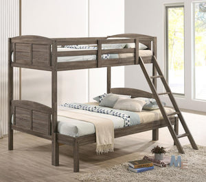 Flynn Rustic-style Bunk Bed (Weathered Brown)