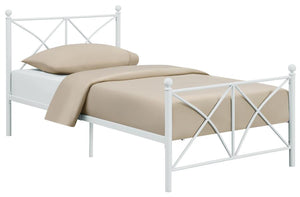Hart Metal Platform Bed (White)