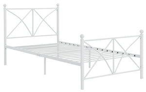 Hart Metal Platform Bed (White)