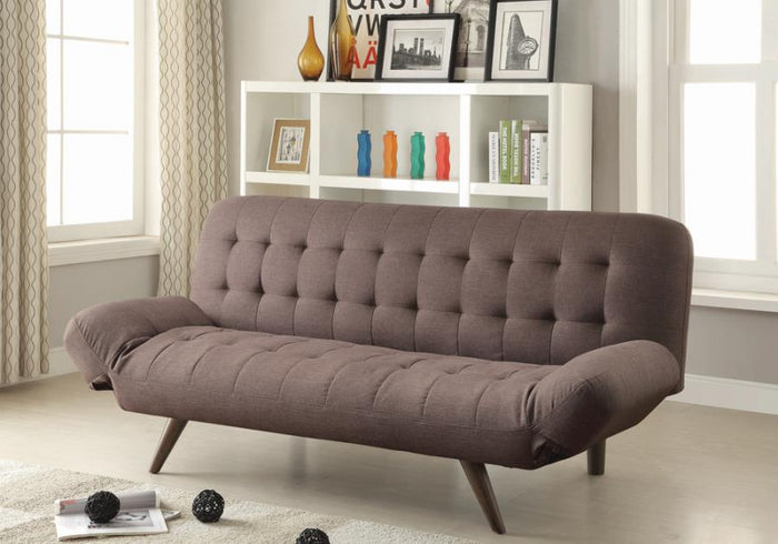 Janet Tufted Sofa Bed With Adjustable Armrest (Grey)