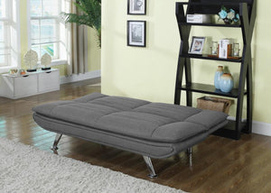Julian Upholstered Sofa Bed With Pillow-Top Seating (Grey)