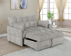Cotswold Tufted Cushion Sleeper Sofa Bed (Beige)