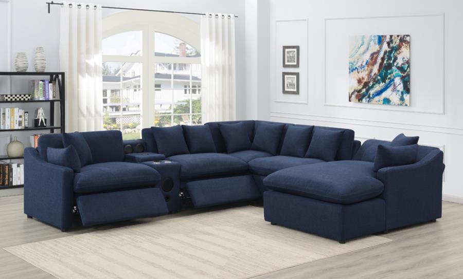 Destino Modular Sectional Navy Blue Fully Furnished