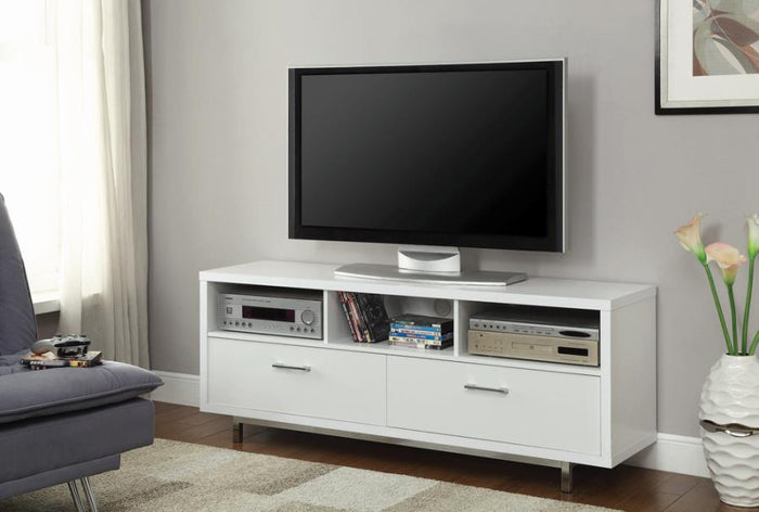 Oisin 2-drawer Rectangular TV Console (White)