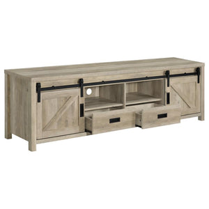 Rory Rectangular TV Console with 2 Sliding Doors (Antique Pine)