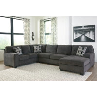 Ballinasloe 3-Piece Sectional with Right Chaise (Smoke)