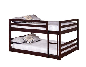 Sandler triple bunk bed in cappuccino finish