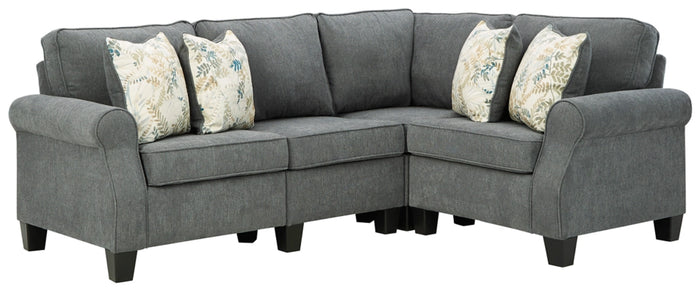 Alessio 3-Piece Sectional (Charcoal)