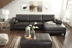 Nokomis 2-Piece Sectional with Right Chaise (Charcoal)