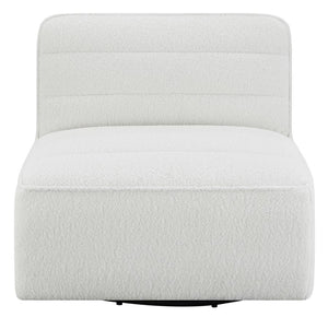 Marie Swivel Armless Chair (White)