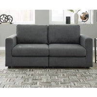 Candela 2-Piece Loveseat (Charcoal)