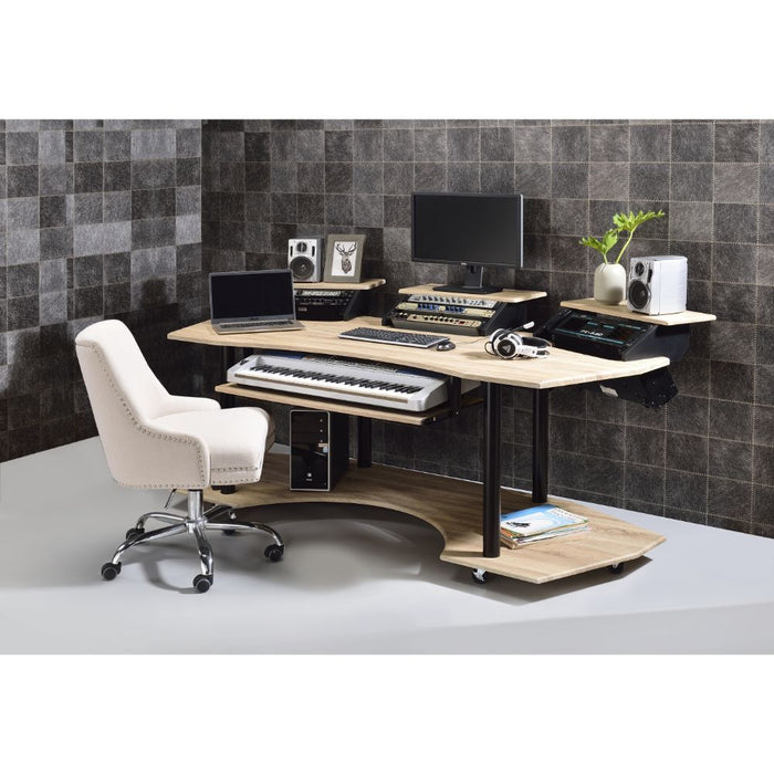 Eleazar Music Desk with 3 Shelfs (Oak)