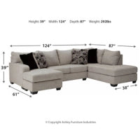 Megginson 2-Piece Sectional with Left Chaise (Storm)