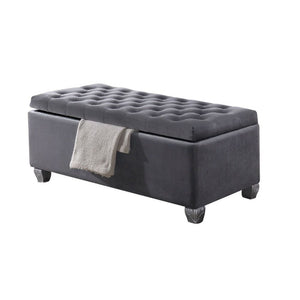 Rebekah Upholstered Bed (Grey)