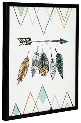 Adaley Casual Wall Art (Teal/White/Grey)